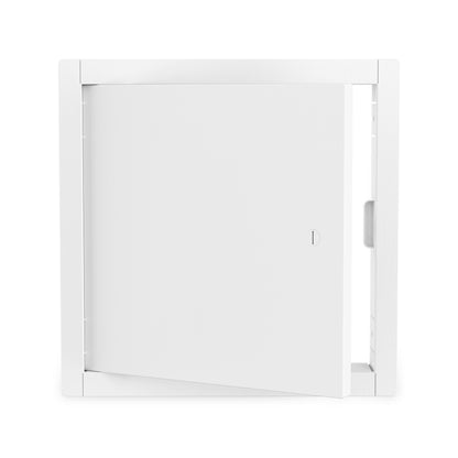 8 x 8 Inch White Powder-Coated Steel Metal Access Panel: Sleek Flush Mount for Drywall