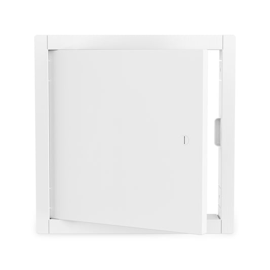 8 x 8 Inch White Powder-Coated Steel Metal Access Panel: Sleek Flush Mount for Drywall