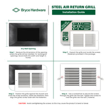 10” x 6” Air Return Grille - Heavy-Duty Steel, Louvered, Matte White, Easy Install Kit view 4