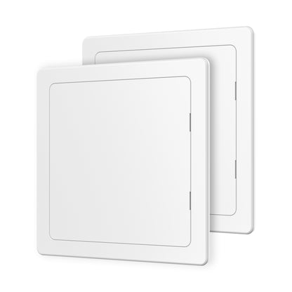 [2 Pack] 10" x 10" White Heavy-Duty Plastic Access Panel for Drywall: Premium Wall Hole Cover & Plumbing Panel