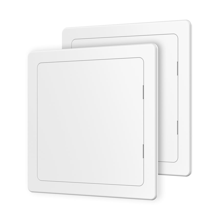 [2 Pack] 10" x 10" White Heavy-Duty Plastic Access Panel for Drywall: Premium Wall Hole Cover & Plumbing Panel view 1 of 8