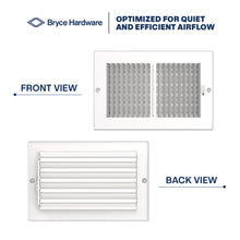 10" x 6" Air Supply Vent Cover - Solid Steel Grille for Wall & Ceiling, White Finish view 5