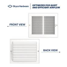 10" x 8" Air Supply Vent Cover - Solid Steel Grille for Wall & Ceiling, White Finish view 5