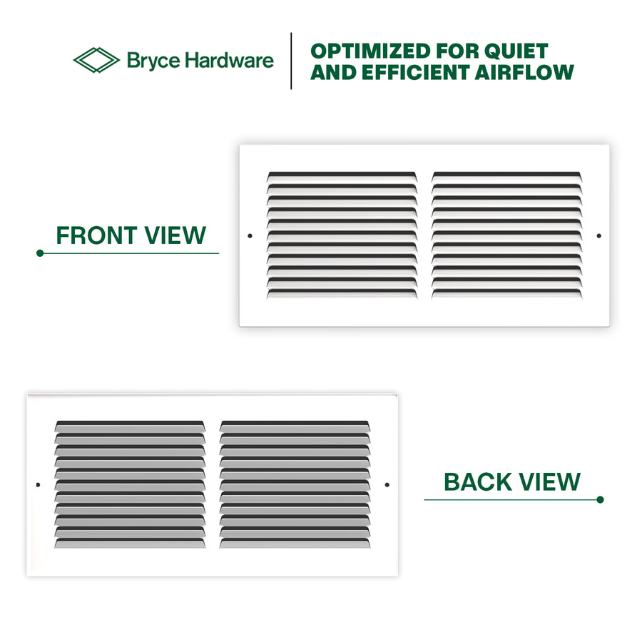 14” x 6” Air Return Grille - Heavy-Duty Steel, Louvered, Matte White, Easy Install Kit view 5 of 7