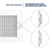 10" x 6" Air Supply Vent Cover - Solid Steel Grille for Wall & Ceiling, White Finish view 6