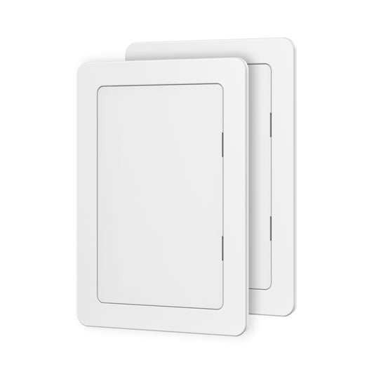 [2 Pack] 4" x 6" White Heavy-Duty Plastic Access Panel for Drywall: Premium Wall Hole Cover & Plumbing Panel