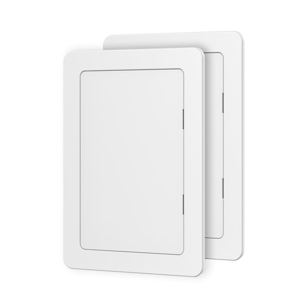 [2 Pack] 4" x 6" White Heavy-Duty Plastic Access Panel for Drywall: Premium Wall Hole Cover & Plumbing Panel